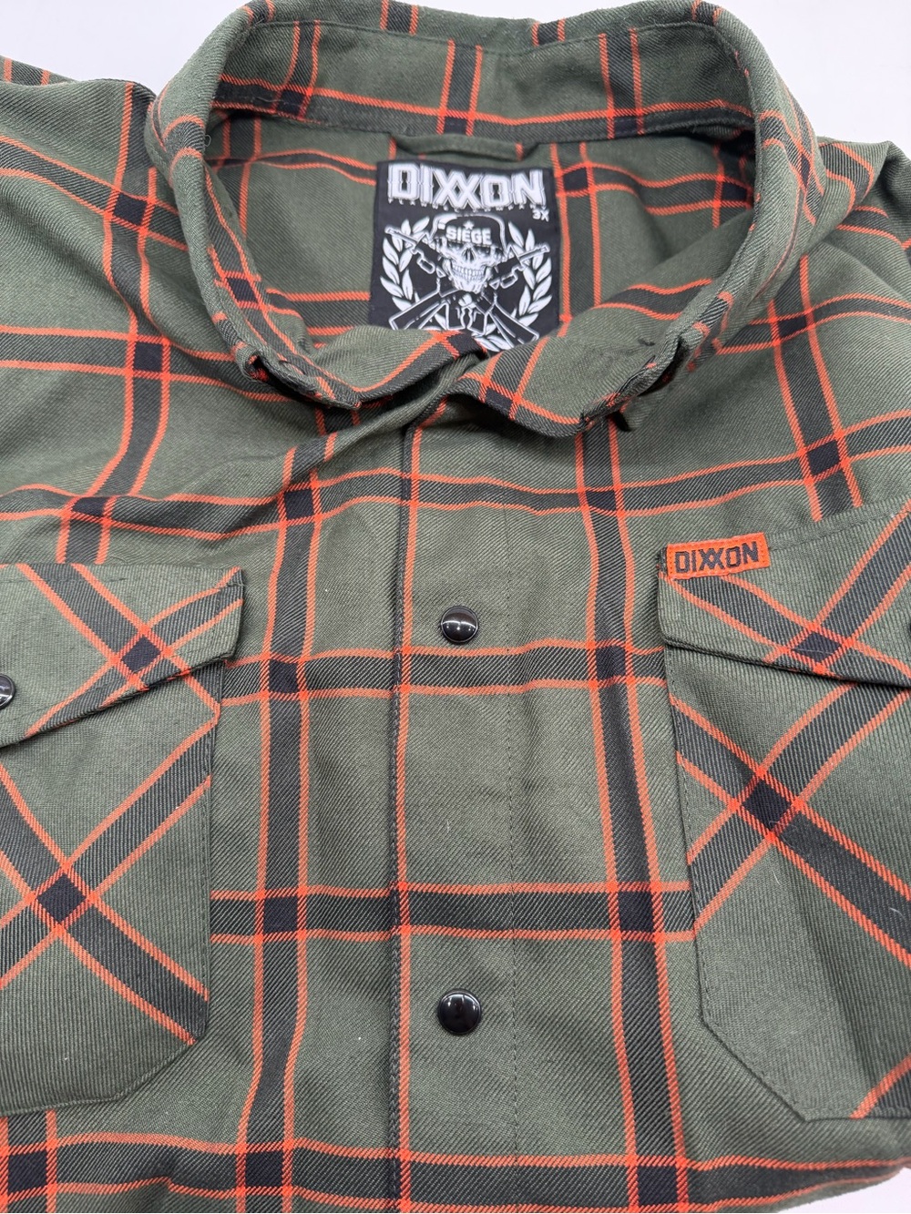 DIXXON Siege Flannel with Black Onyx Snap Buttons 3XL - Picture 2 of 4